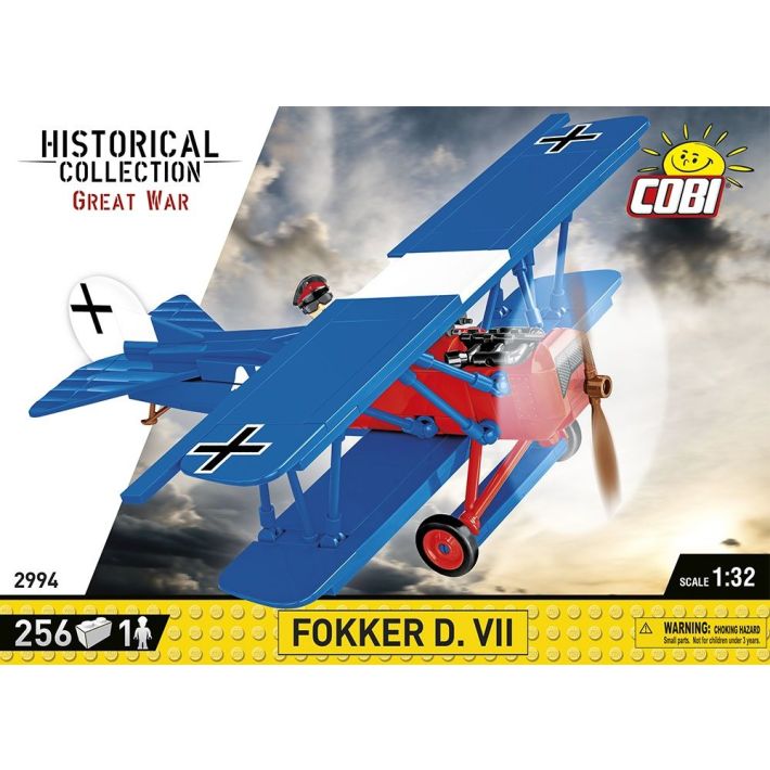 Set de Construit Cobi, Fokker D.VII (COBI-2994), 256 piese