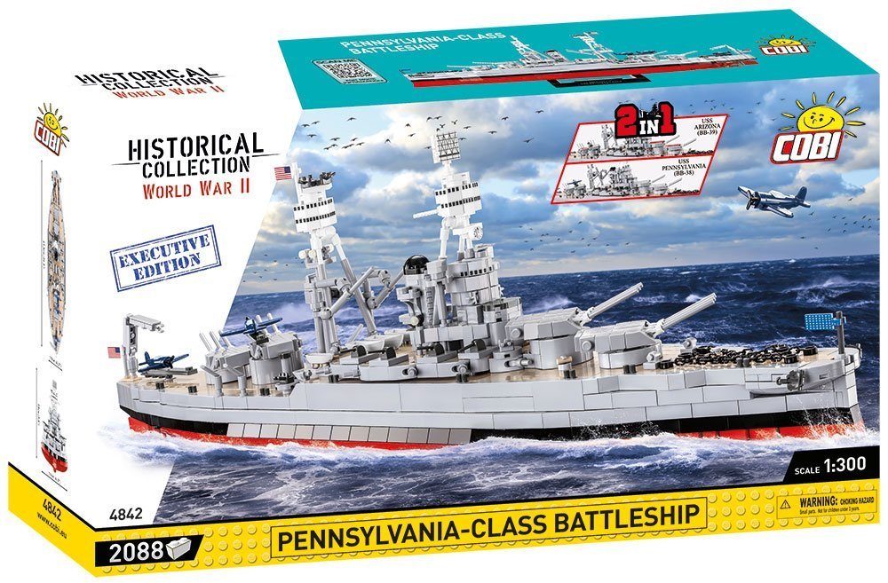 Cobi 4842 1:300 USS Pennsylvania/Arizona BB - 33 2088 Pieces Executive Edition
