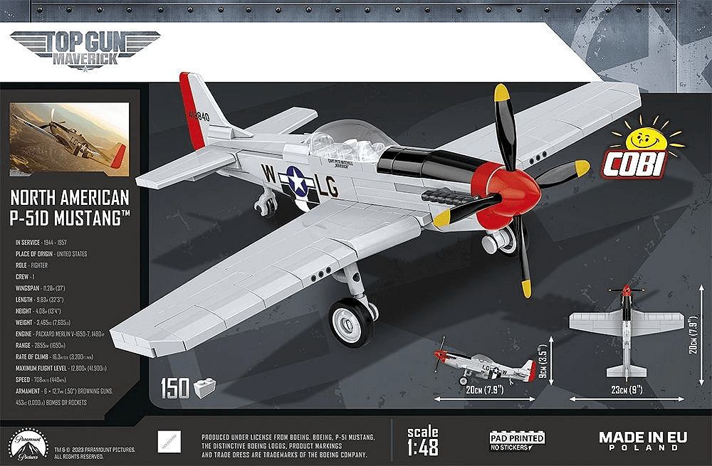 Cobi 5847 1:48 Top Gun P - 51D Mustang