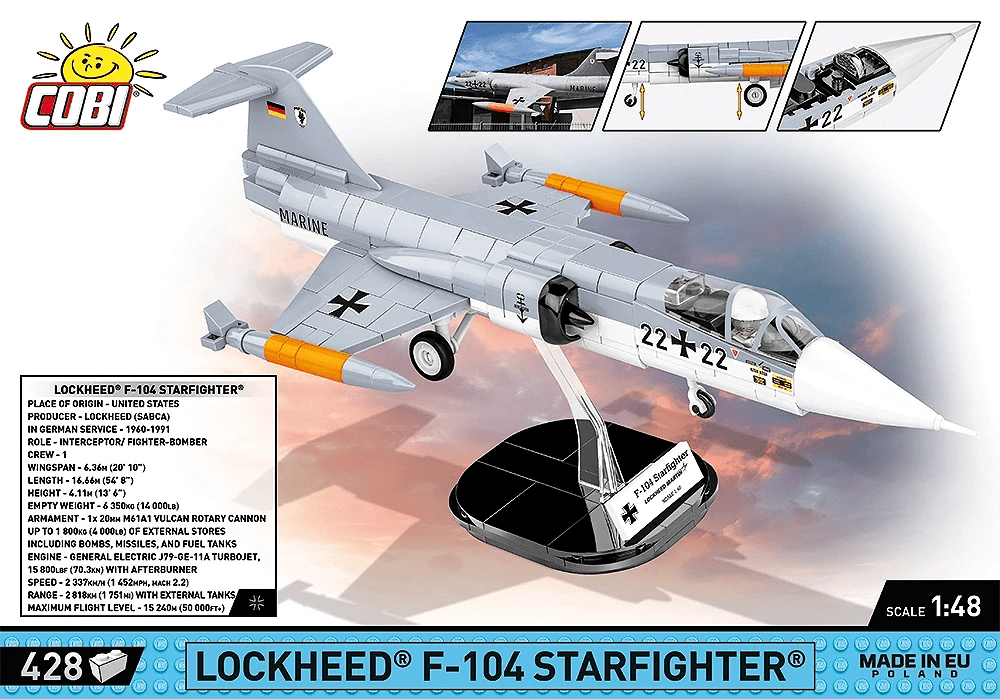 Cobi 5907 1:48 Armed Forces Lockheed F - 104 Starfighter