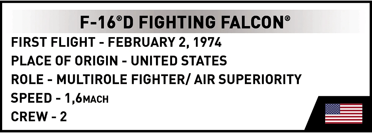 Cobi 5914 1:48 Armed Forces F - 16D Fighting Falcon