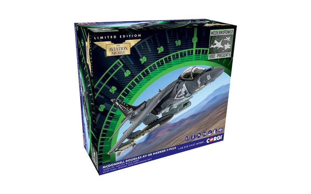 Corgi AA29303 1:48 Harrier II Plus AV-8B 165001/01 - VMA-214