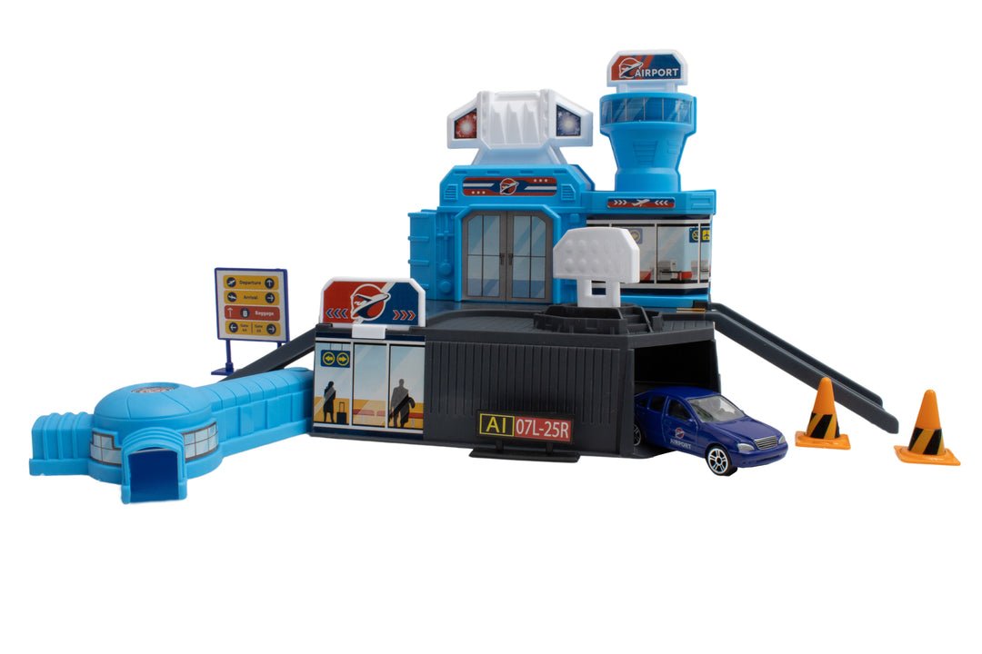 Daron DT6295 Airport Terminal Playset with Boeing 787 Single Plane