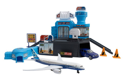 Daron DT6295 Airport Terminal Playset with Boeing 787 Single Plane