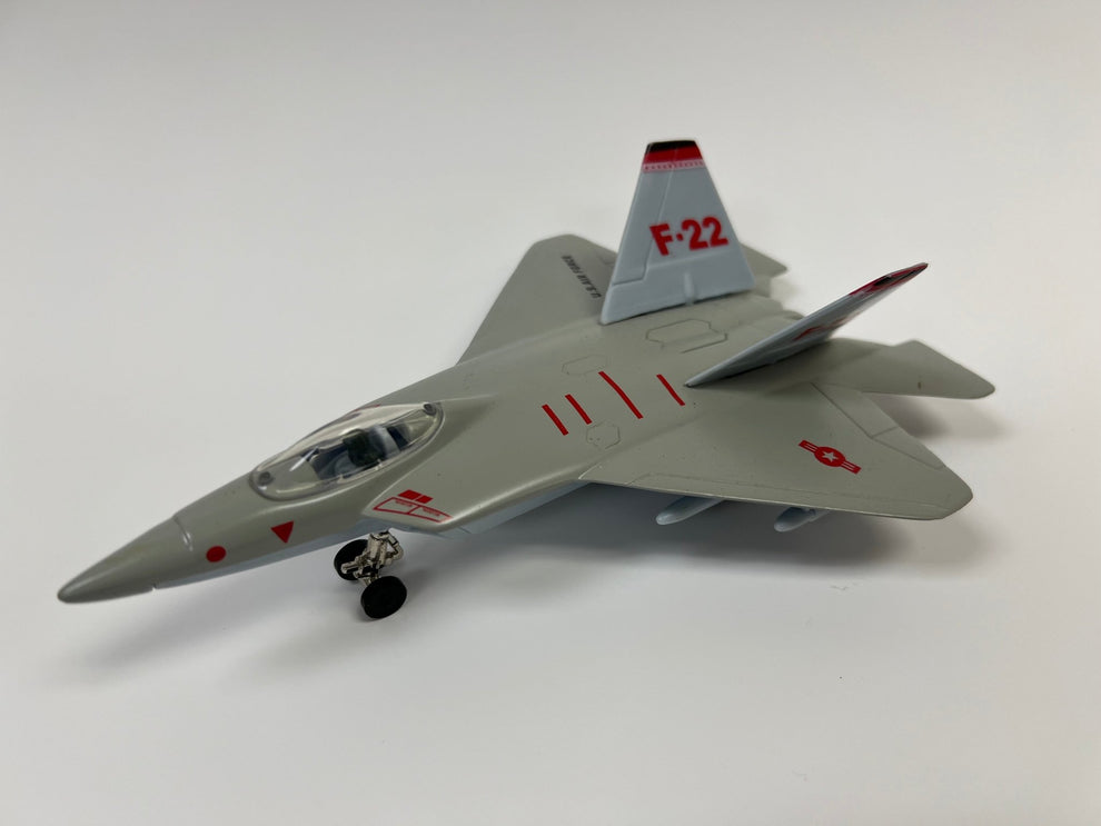 Diecast Pullback Toy F-22 Raptor 8” – MTS Aviation Models