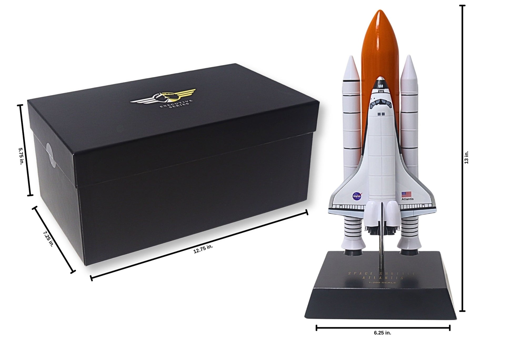 Executive Series EXE4120 1:200 NASA Space Shuttle Atlantis Full Stack Configuration