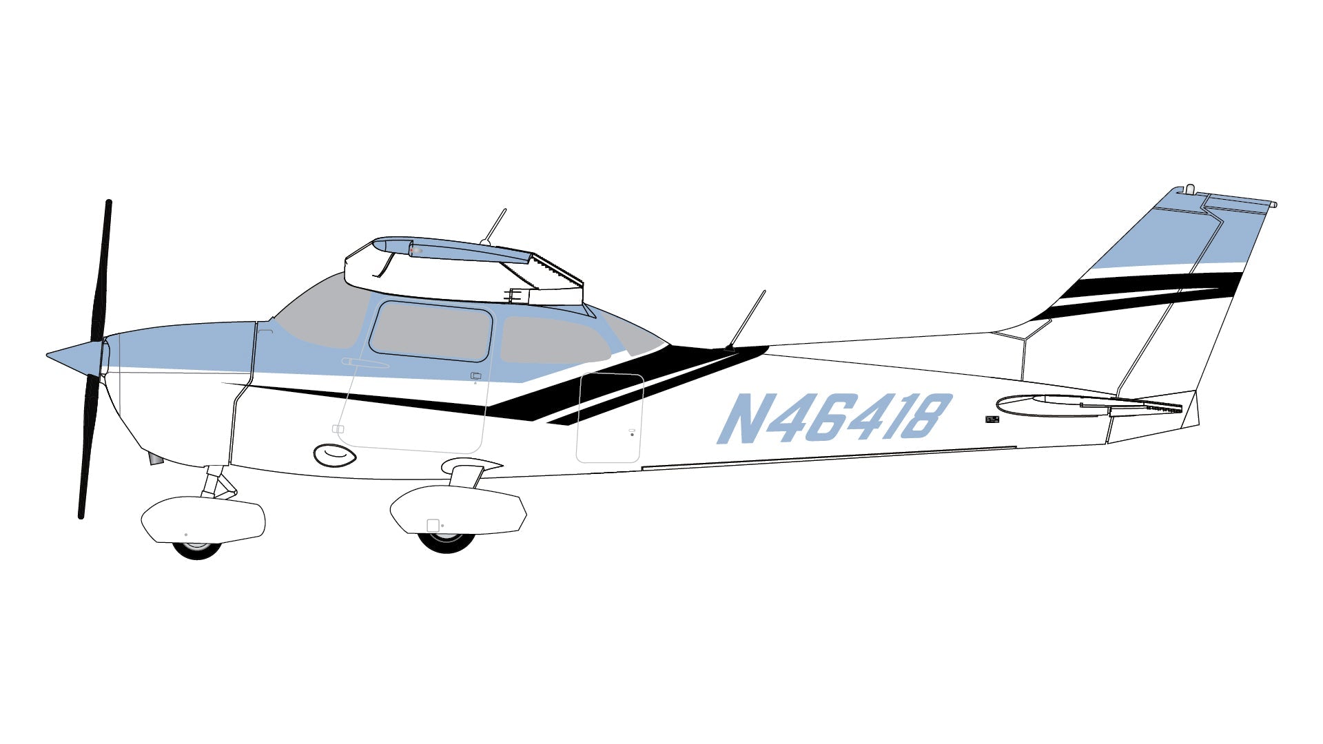 Gemini GGCES018 1:72 Cessna 172M Skyhawk N46418 – MTS Aviation Models
