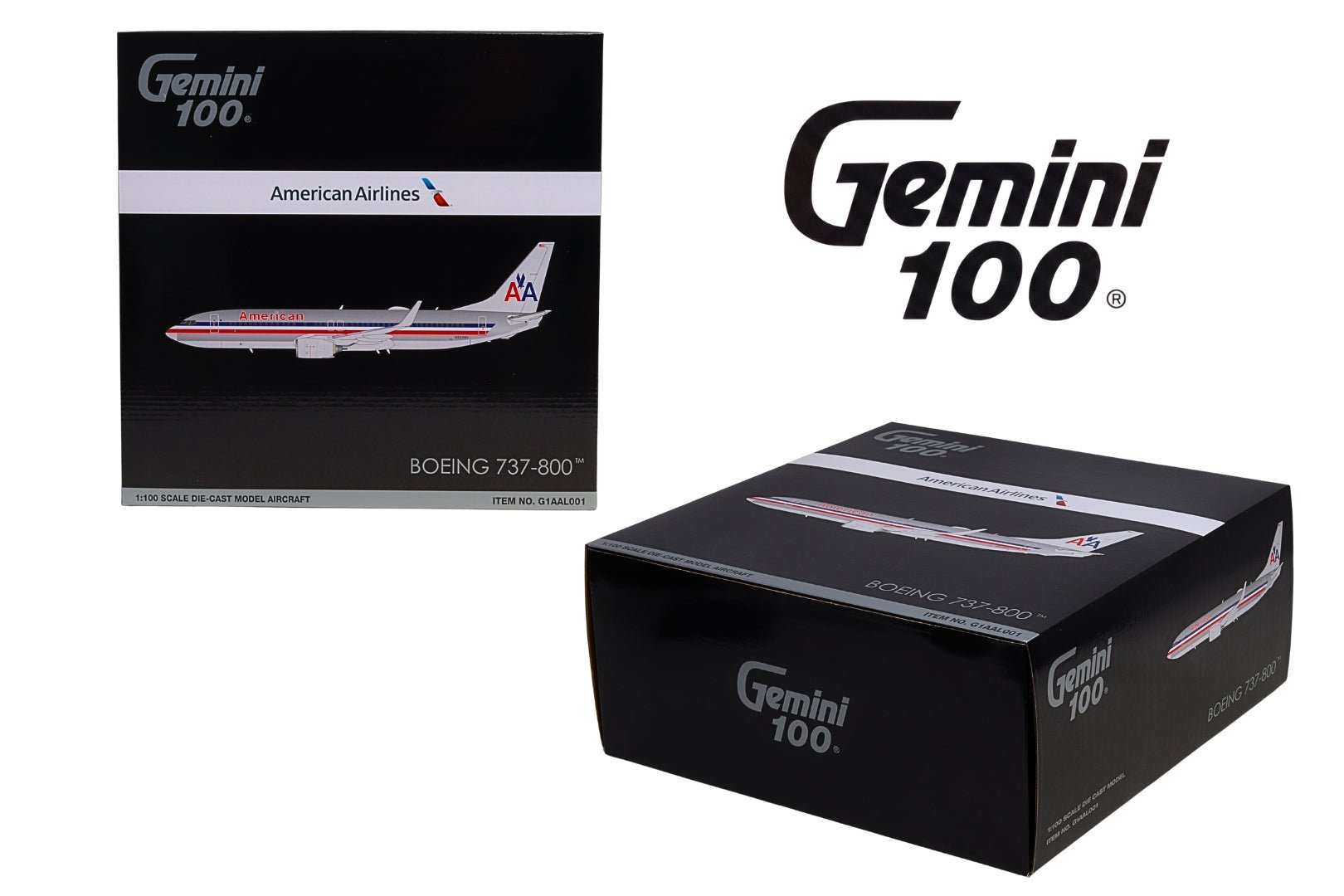 Gemini Jets G1AAL001 1:100 American Airlines B737-800W polished