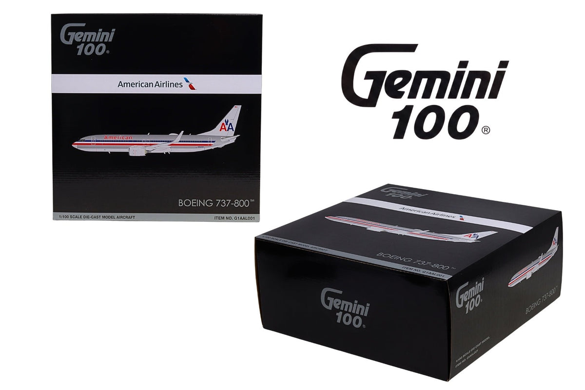 Gemini Jets G1AAL001 1:100 American Airlines B737 - 800W polished livery N921NN