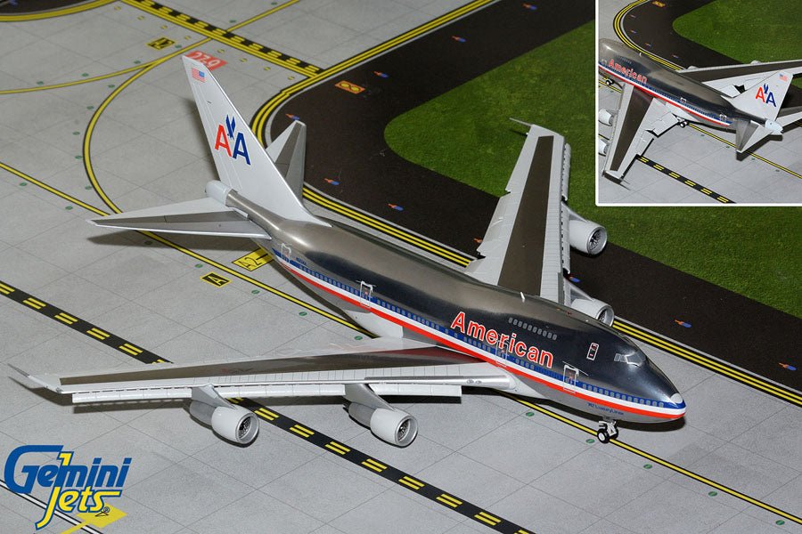 Gemini Jets G2AAL1158F 1:200 American Airlines Boeing 747SP "Flaps Down" "747 LuxuryLiner" "Polished" N601AA