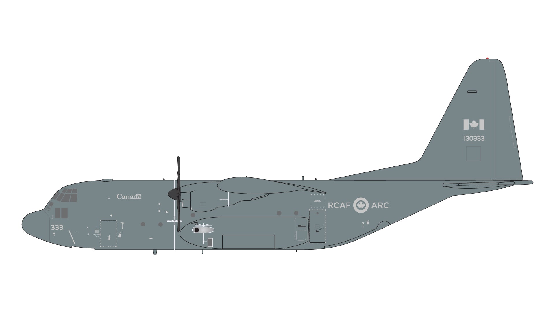 Gemini Jets G2CAF1284 1:200 Royal Canadian Air Force CC - 130H Hercules 130333