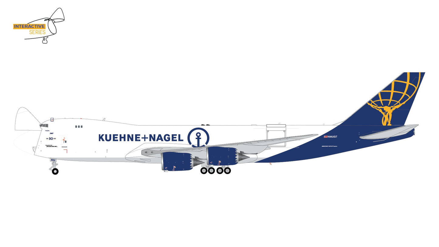 Gemini Jets G2GTI1240 1:200 Atlas Air/Kuehne+Nagel Boeing 747 - 8F N862GT (Interactive)
