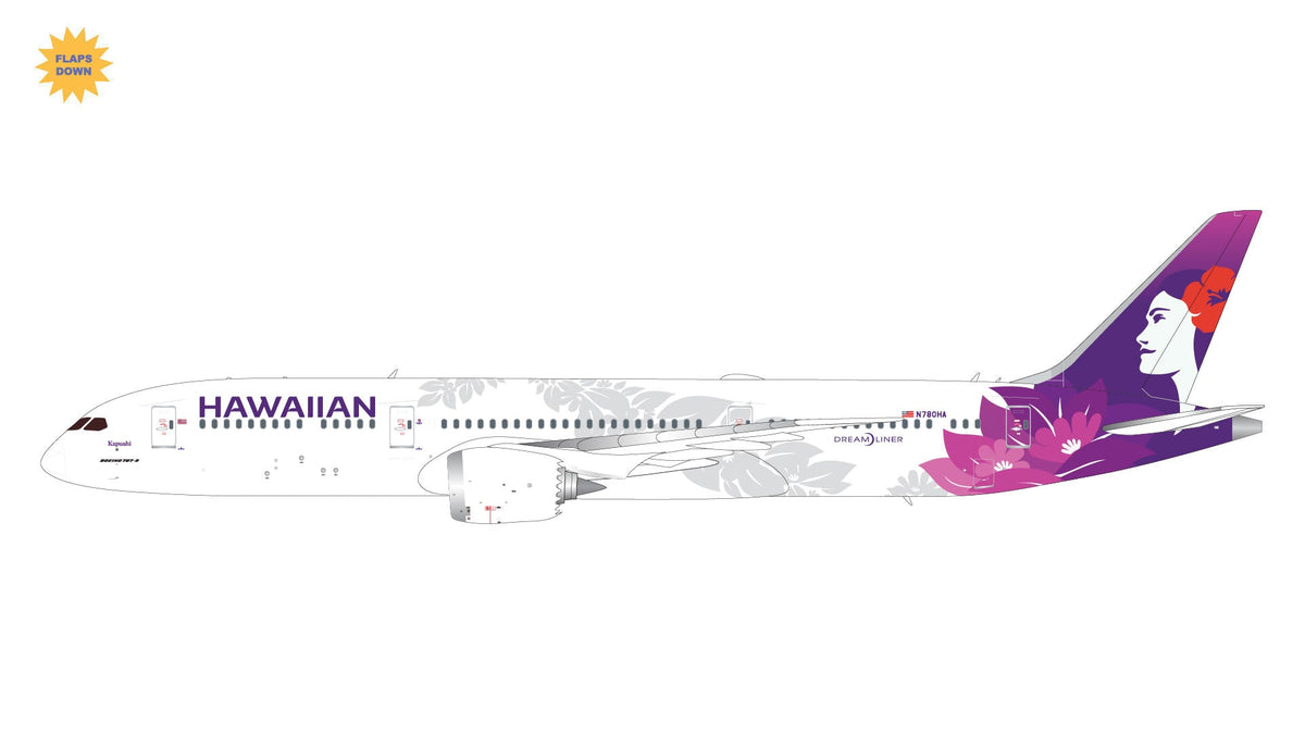 Gemini Jets G2HAL1051F 1:200 Hawaiian Airlines Boeing 787 - 9 N780HA (Flaps Down)