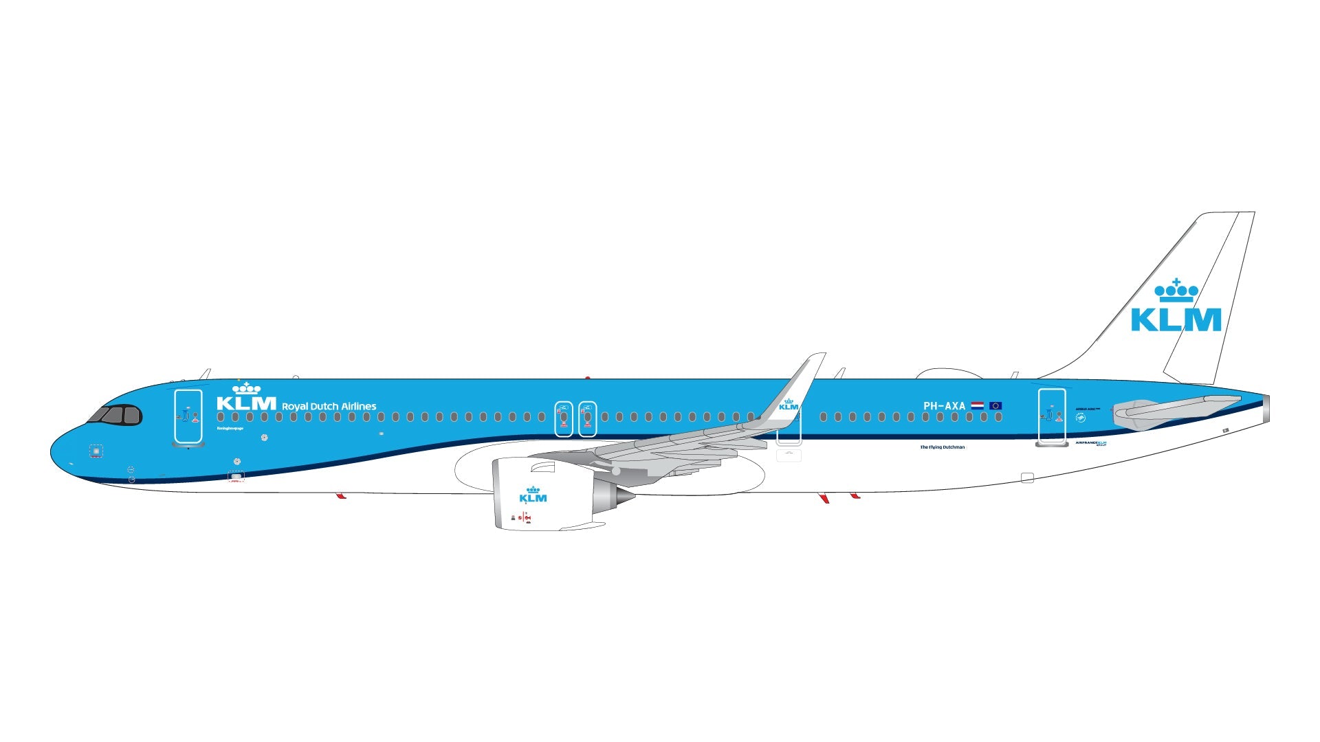 Modellino aereo GeminiJets Airbus A321neo KLM PH-AXA 1:200 Modellino aereo GeminiJets Airbus A321neo KLM PH-AXA 1:200