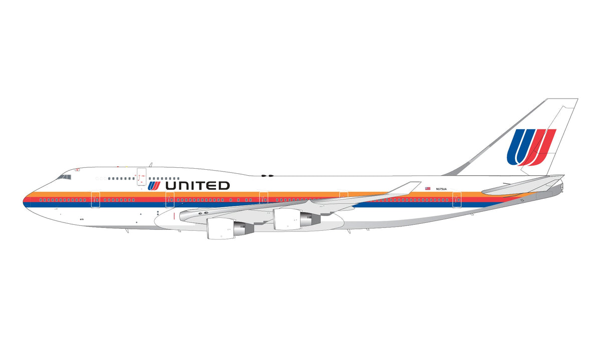 Gemini Jets G2UAL1104 1:200 United Airlines B747 - 400 N175UA (Saul Bass livery)