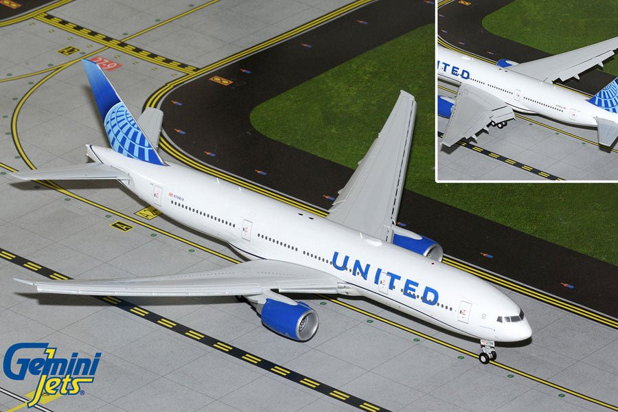 Gemini Jets G2UAL1260F 1:200 United Airlines B777 - 200ER flaps down N798UA