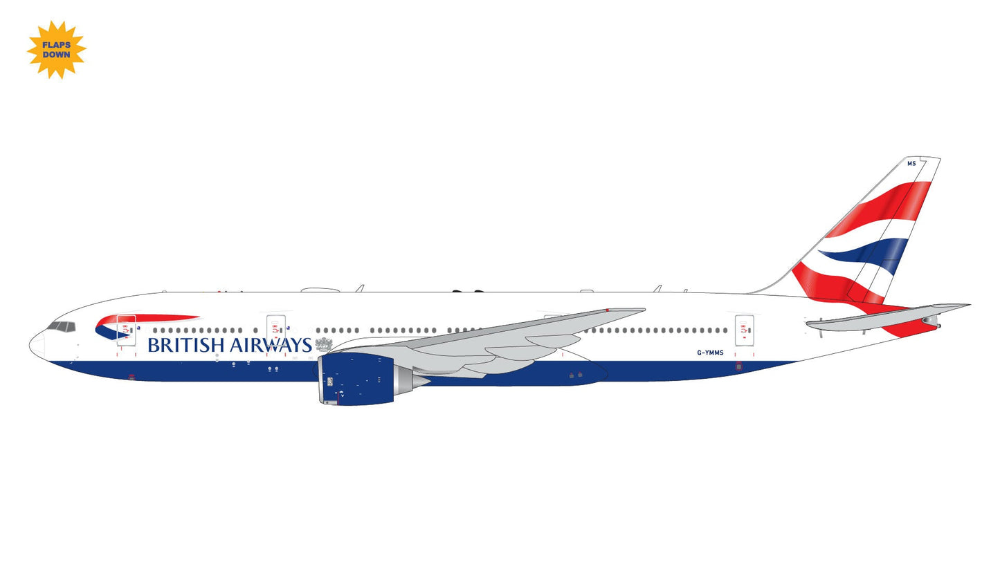 Gemini Jets GJBAW2117F 1:400 British Airways Boeing 777 - 200ER (Flaps Down)