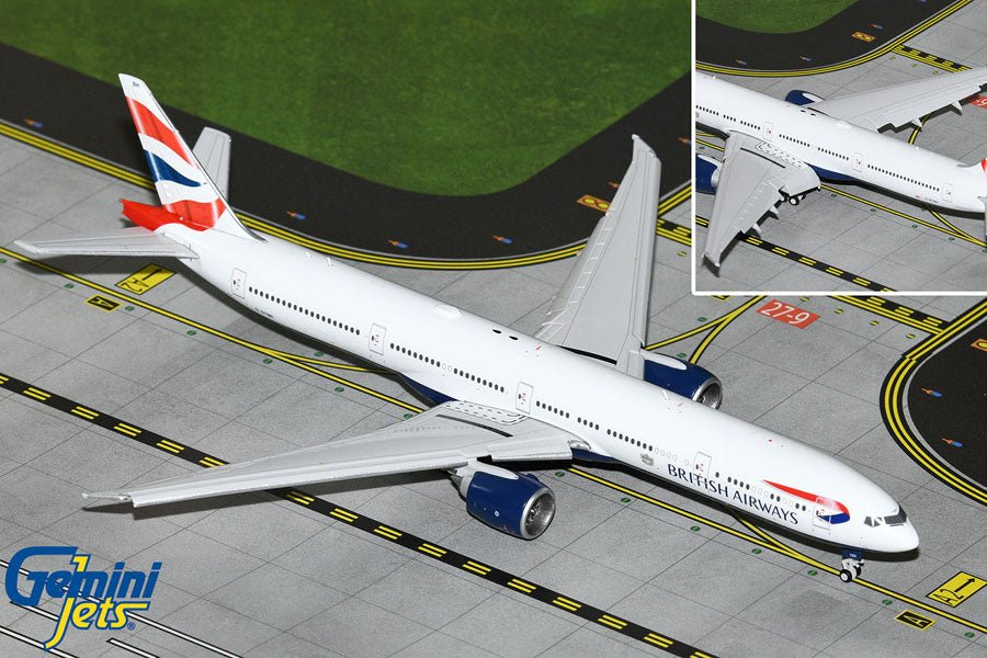 Gemini Jets GJBAW2118F 1:400 British Airways Boeing 777 - 300ER G - STBH (Flaps Down)