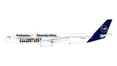 Gemini Jets GJDLH2191 1:400 Lufthansa A330 - 300 "Fanhansa Diversity Wins"