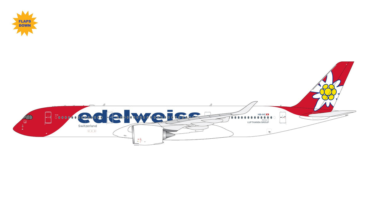 Gemini Jets GJEDW2315F 1:400 Edelweiss Air A350 - 900 HB - IHC "Flaps Down"