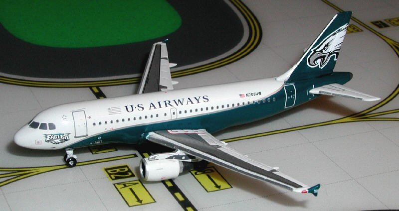 Gemini Jets MISCA319 1:400 US Airways A319 "Philadelphia Eagles" White Box