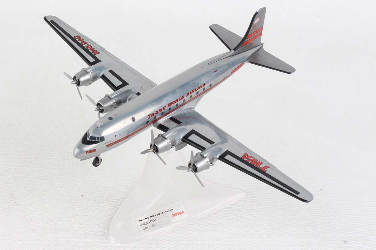 Herpa 571074 1:200 TWA Douglas DC - 4 N45346 "The Acropolis"
