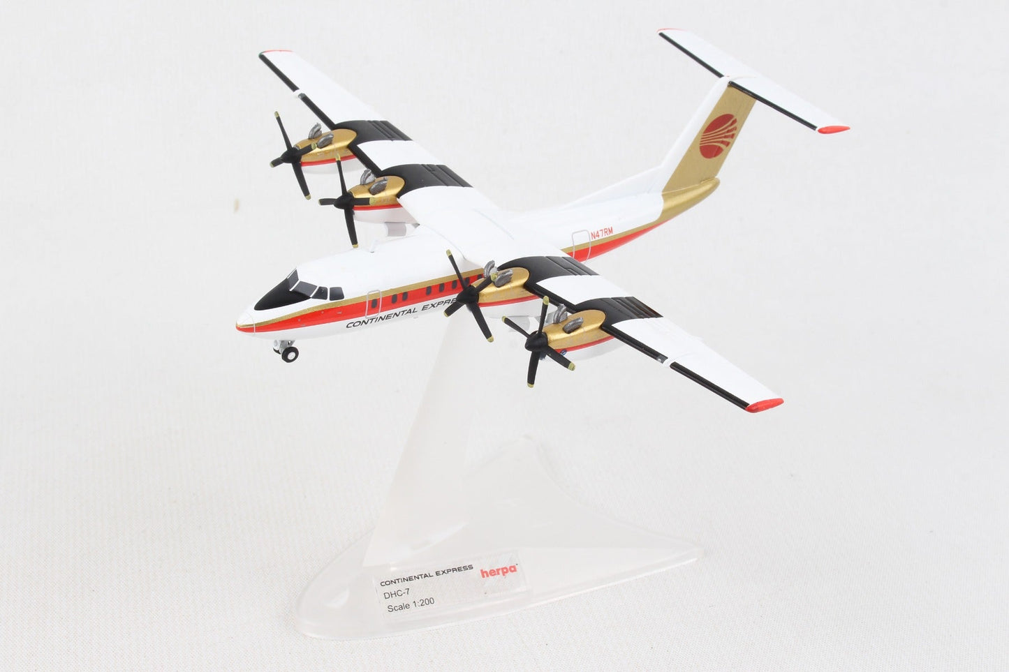 Herpa 571180 1:200 Continental Express Canada DHC - 7 "Rocky Mountain Airways"