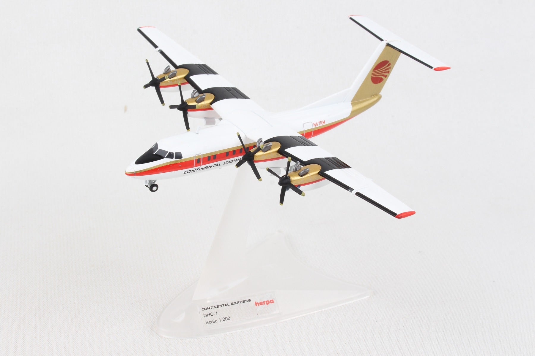 Herpa 571180 1:200 Continental Express Canada DHC - 7 "Rocky Mountain Airways"