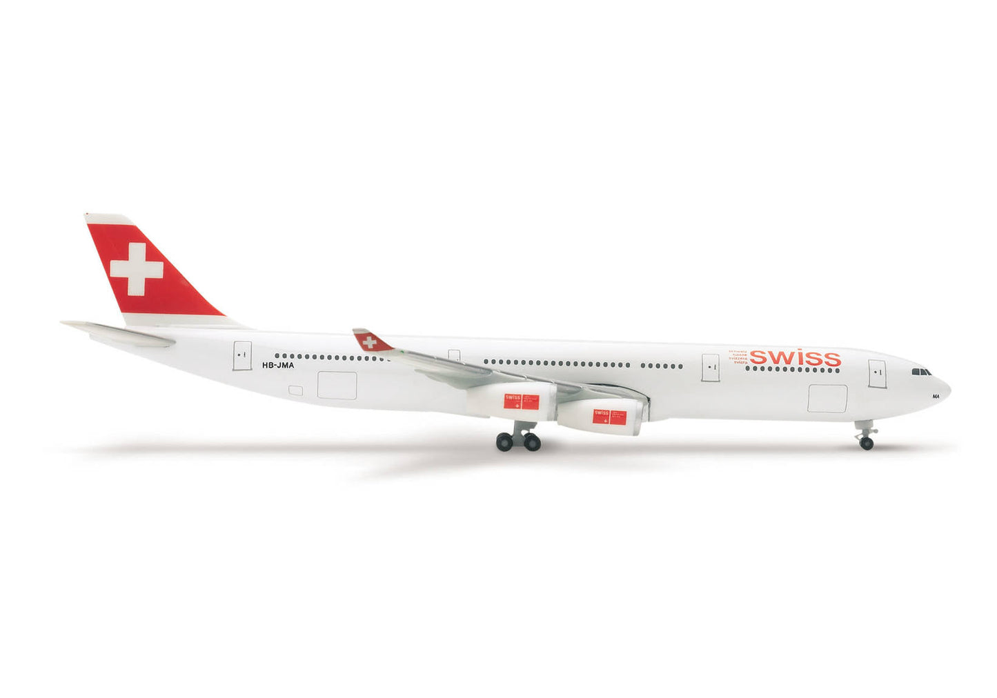 Herpa Wings 507493 1:500 Swiss Airbus A330 - 300 "HB - JMF" Taufnahme "Fürstentum Lichtenstein"