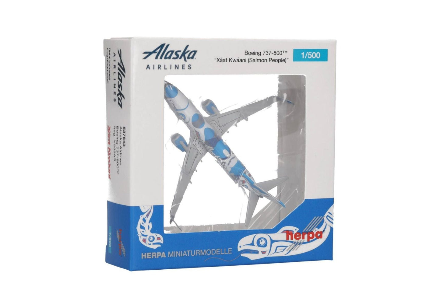 Herpa Wings 537643 1:500 Alaska 737 - 800 Salmon People
