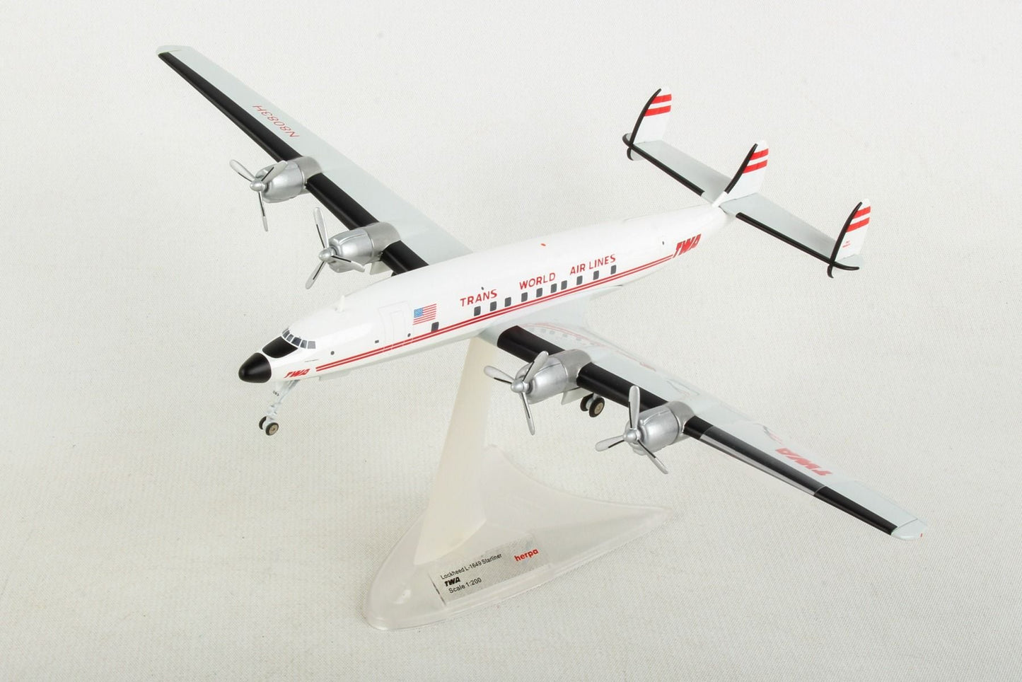 Herpa Wings 558372 - 001 1:200 TWA - Trans World Airlines Lockheed L - 1649A Jetstream