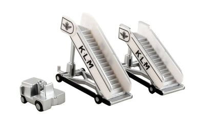 Herpa Wings 571883 1:200 KLM historic passenger stairs (2) with tractor (1)