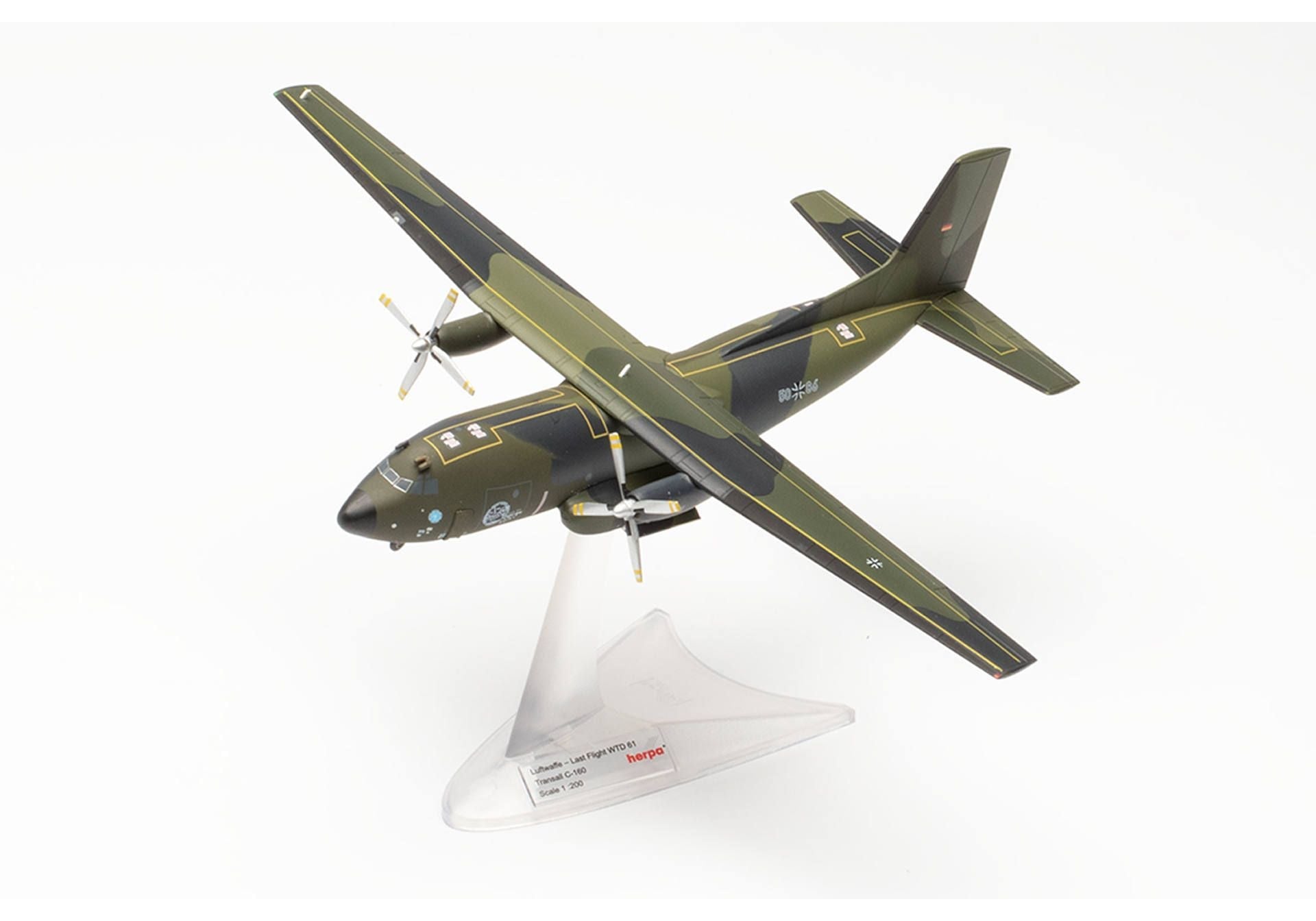 Herpa Wings 572293 1:200 German Air Force C - 160 50+86 "WTD 61, Manching Last Flight"