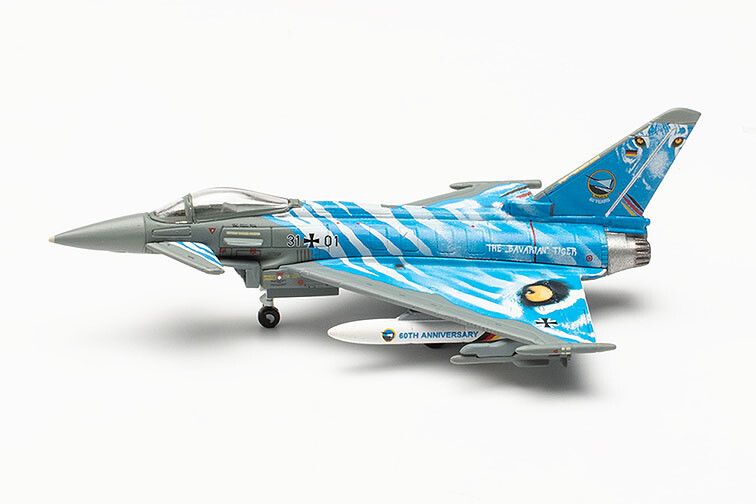 Herpa Wings 572507 1:200 Eurofighter Typhoon 74 Bavarian Tigers 60th Anniversary.