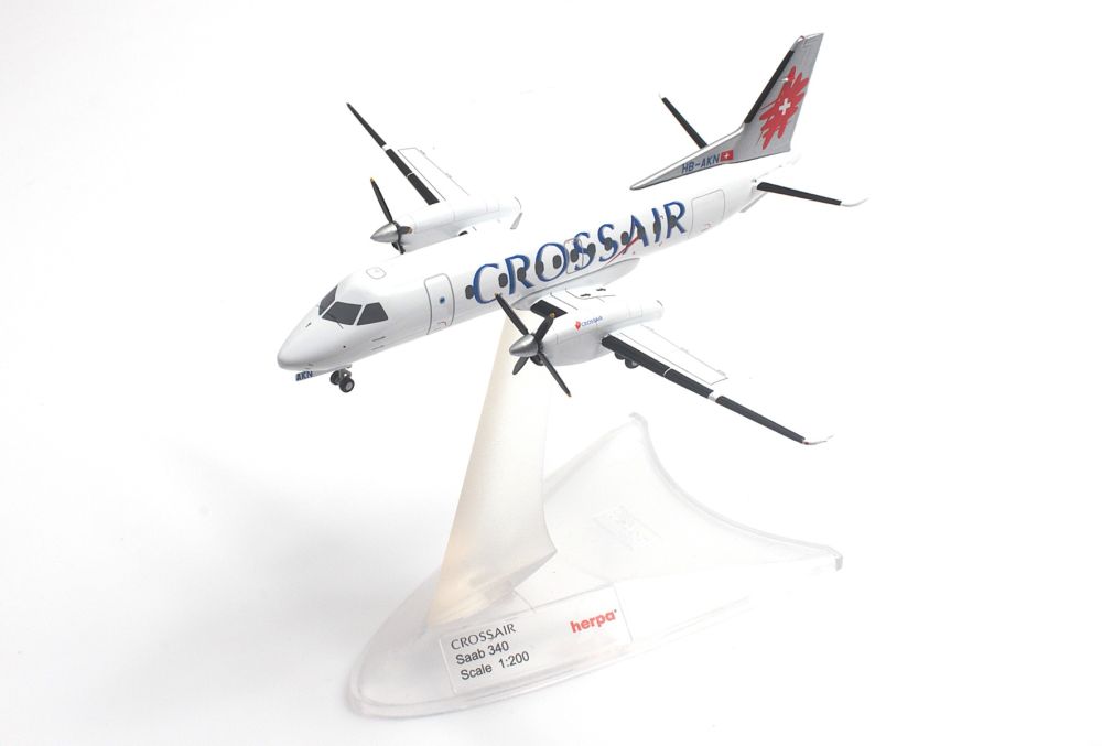 Herpa Wings 573252 1:200 Crossair Saab 340 HB - AKN