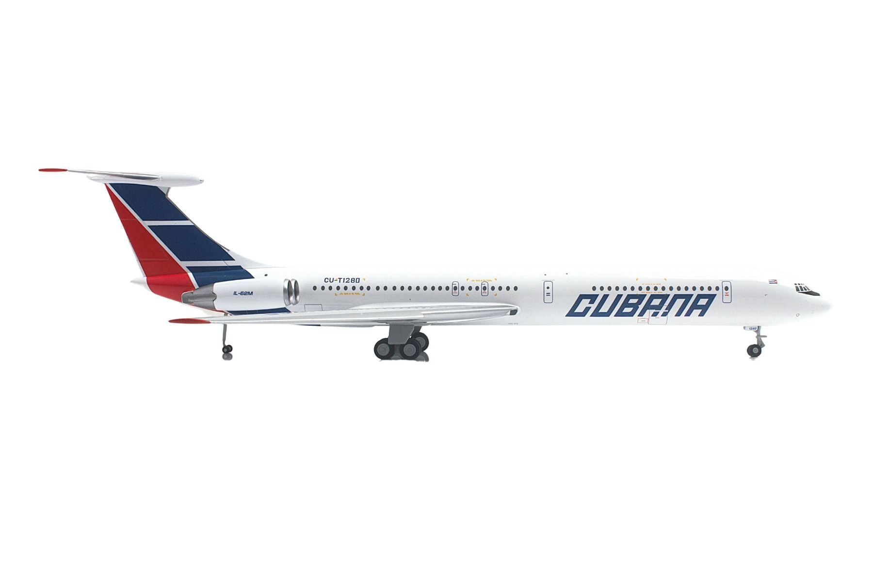 Herpa Wings 573405 1:200 Cubana de Aviación Ilyushin IL-62M T1280