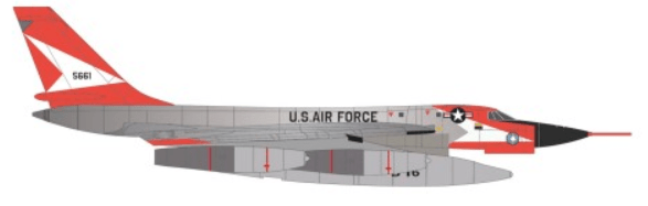Herpa Wings HE573160 1:200 U.S. Air Force Convair XB - 58A Hustler Test Wing