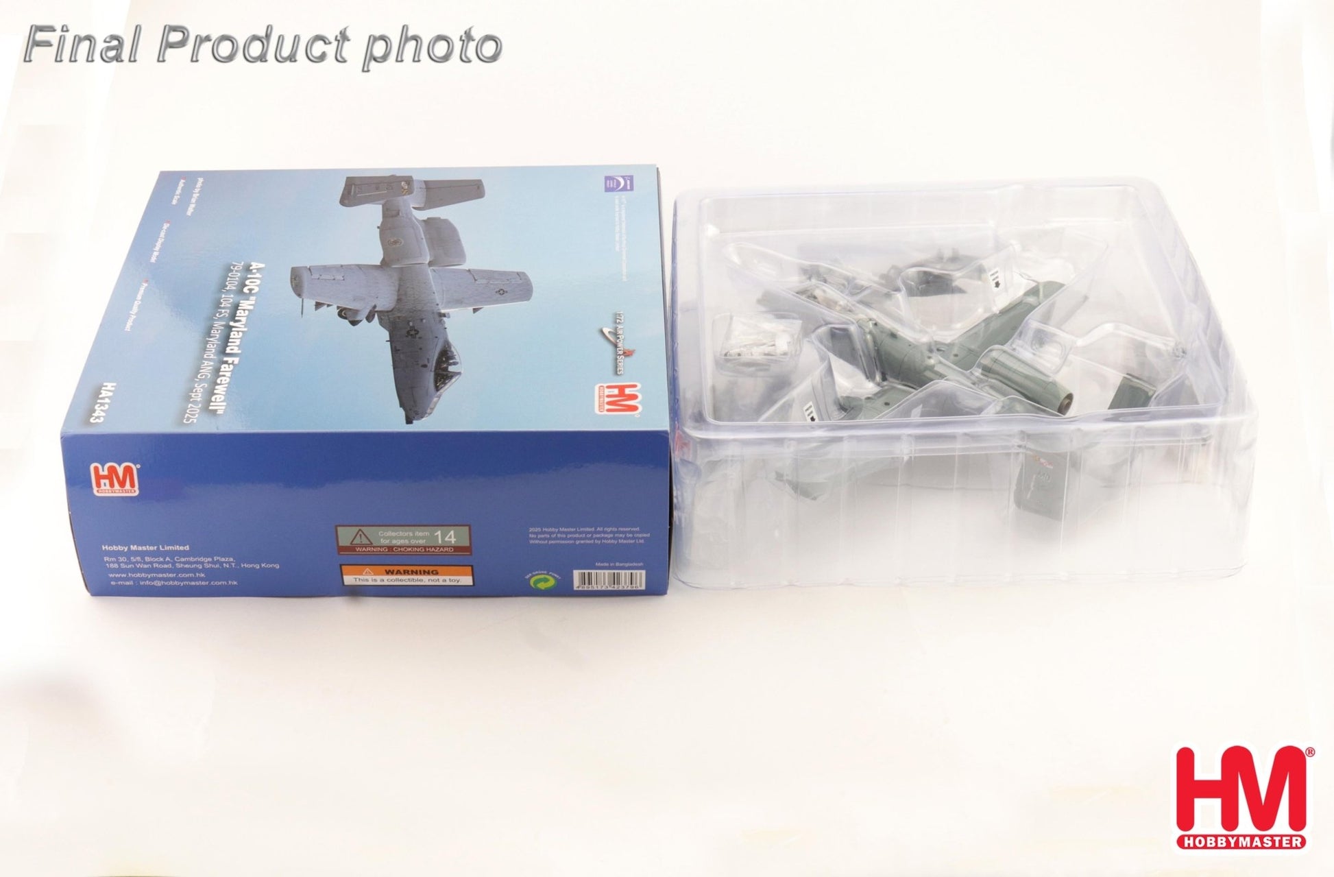 Hobby Master HA1343 1:72 A-10C "Maryland Farewell" 79-0104, 104 FS, Maryland ANG, Sept 2025