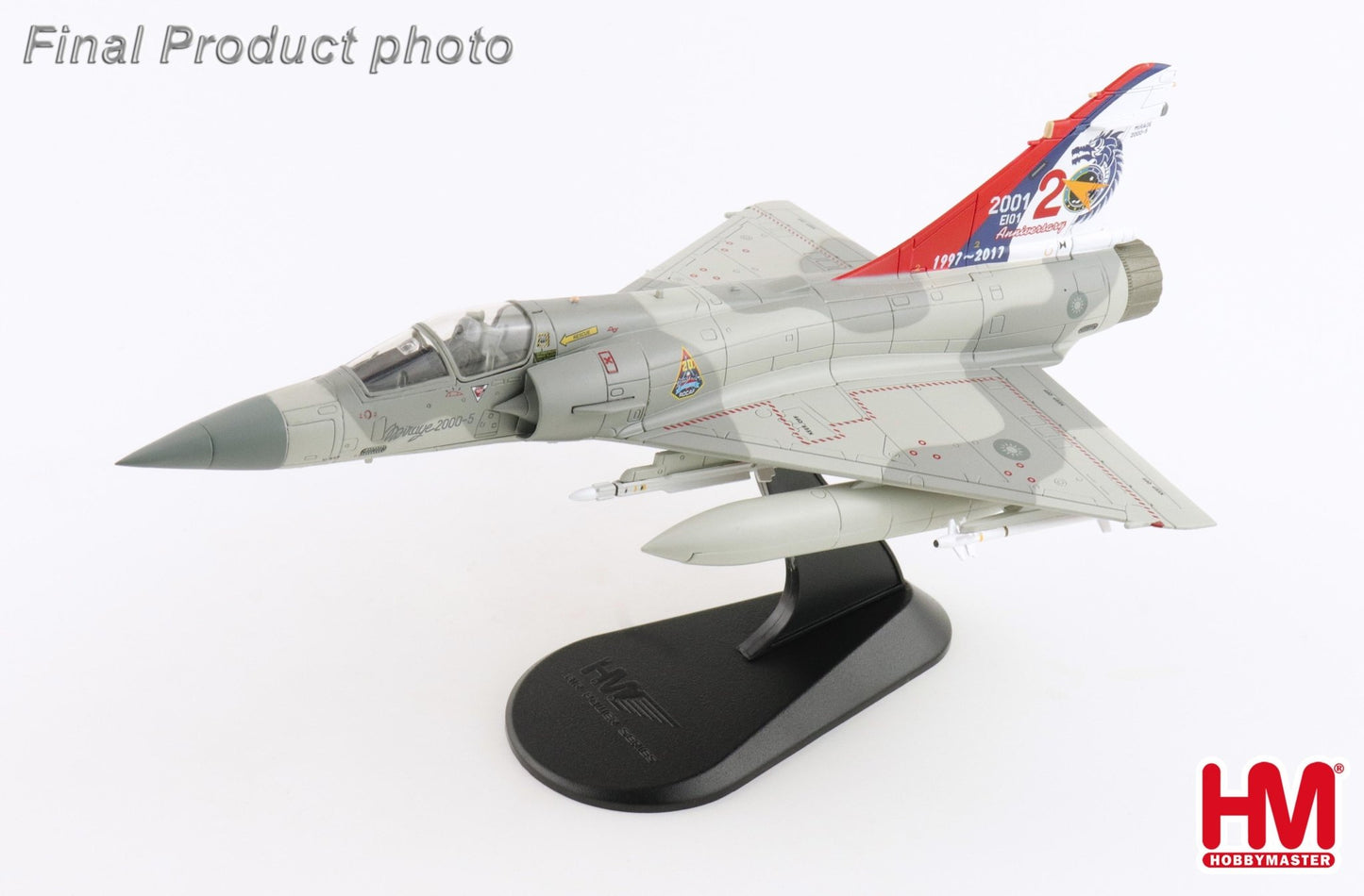 Hobby Master HA1621b 1:72 Mirage 2000 - 5 "20th Anniversary of Mirage 2000 ROCAF" (w/ 2x Magic, 4 x Mica missiles, 2 x 1700L fuel tanks, 1 x center fuell tank)