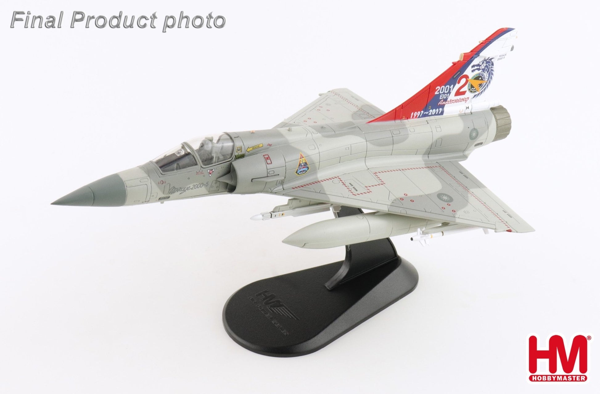 Hobby Master HA1621b 1:72 Mirage 2000 - 5 "20th Anniversary of Mirage 2000 ROCAF" (w/ 2x Magic, 4 x Mica missiles, 2 x 1700L fuel tanks, 1 x center fuell tank)
