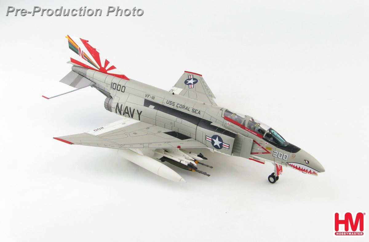 Hobby Master HA19021 1:72 F - 4B 200, VF - 111 "Sundowners", USS Coral Sea, 1970s
