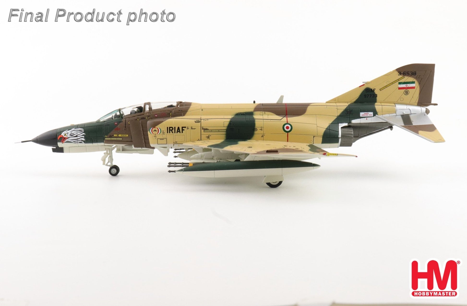 Hobby Master HA19080 1:72 F - 4E "Iran Air Show 2024" 3 - 6538, IRIAF, Kish Island