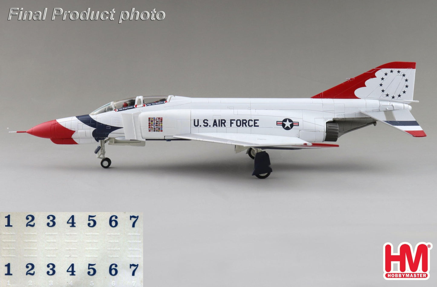 Hobby Master HA19084 1:72 F - 4E Thunderbirds USAF, 1973/74 season (w/decals for No.1 to 7 planes)