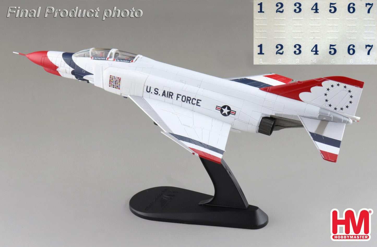 Hobby Master HA19084 1:72 F - 4E Thunderbirds USAF, 1973/74 season (w/decals for No.1 to 7 planes)