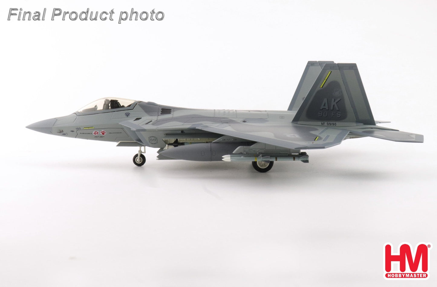 Hobby Master HA2826 1:72 F - 22 "90th FS 100th Anniv. Scheme" 09 - 4190, 90th FS, Elmendorf AB, 2017