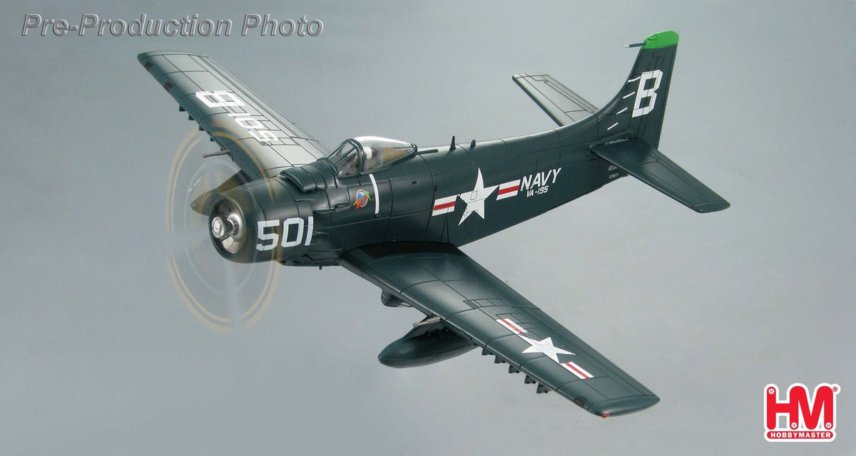 Hobby Master HA2905 1:72 Douglas AD - 4 Skyraider, 123827, VA - 195 Dambusters, USS Princeton, Korea, 1951