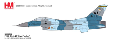 Hobby Master HA38032 1:72 F - 16C Block 25 "Blue Flanker" 84 - 1301, 64th AGRS, Nellis AFB, 2012F - 16C Block 25 "Blue Flanker" 84 - 1301, 64th AGRS, Nellis AFB, 2012