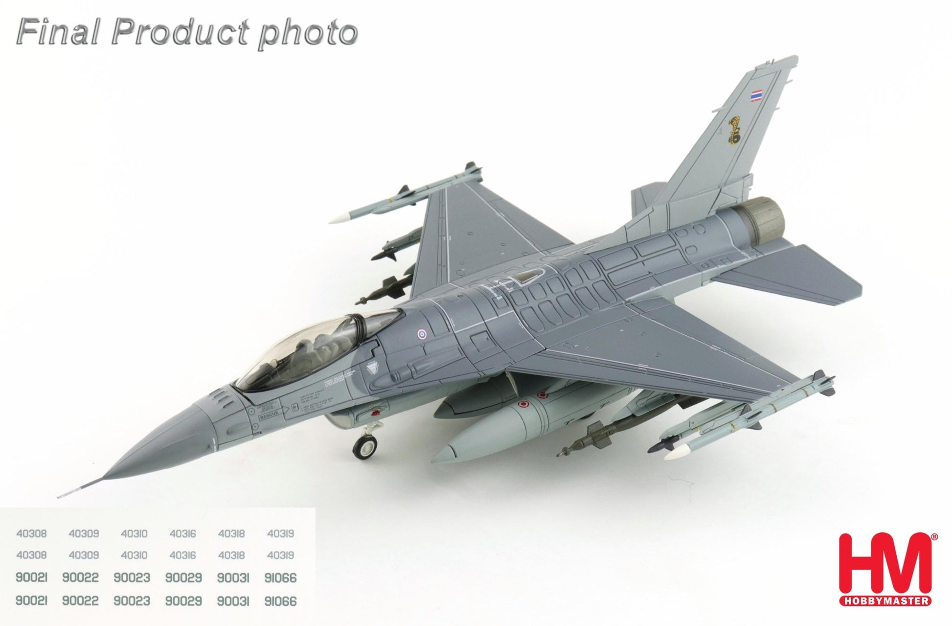 Hobby Master HA38075b 1:72 F-16A "Royal Thai AF" (w/ decals for 6 planes)