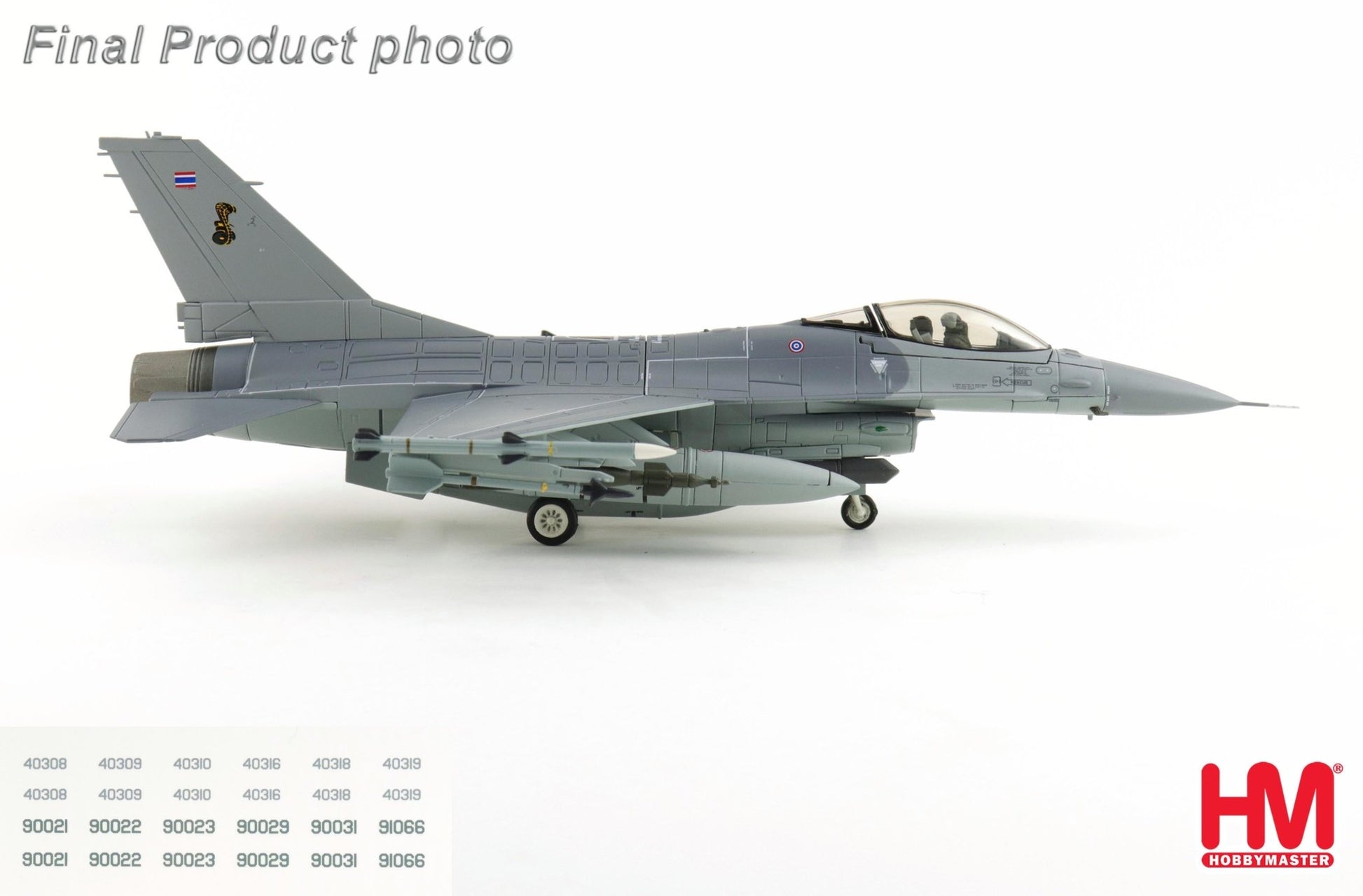 Hobby Master HA38075b 1:72 F-16A "Royal Thai AF" (w/ decals for 6 planes)