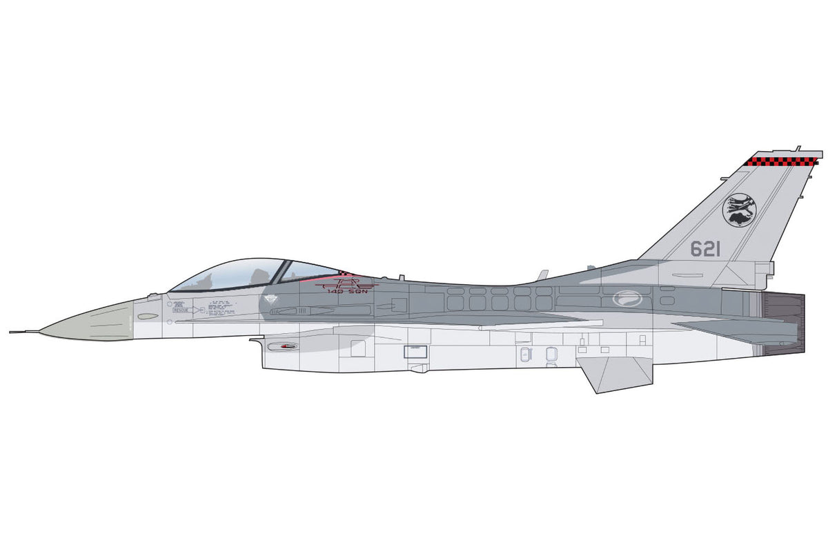 Hobby Master HA38088 1:72 F-16C RSAF Top Ace 621, 140 Sqn, RSAF, 2026 (w/4 x Python-5 missiles)